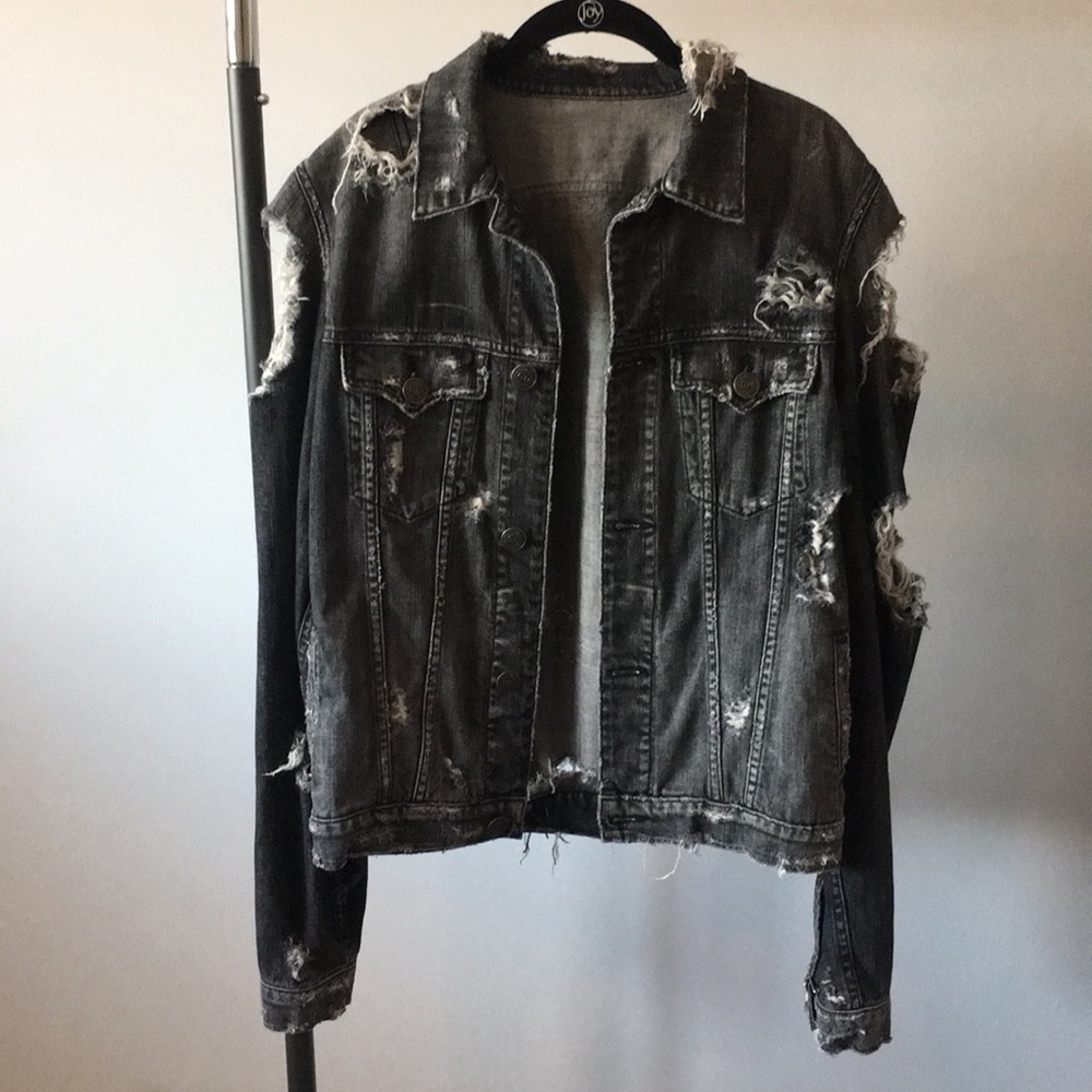 True Religion destroyed denim jacket
